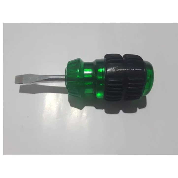 Jual TEKIRO OBENG GAGANG KARET KUNING () 6 X 38 /OBENG GAGANG KARET