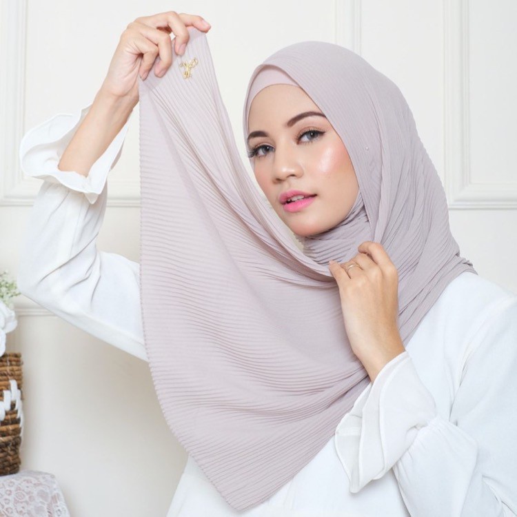 Pashmina Plisket Shawl Tanpa Garis Tengah/Pashmina Plisket Pashmina Diamond crep/Pashmina 175x75