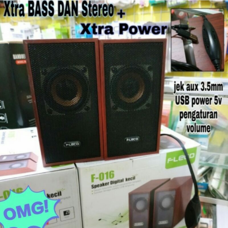 Cod Sepaker Fleco F-016 Speaker komputer/Laptop/Hp/Tv