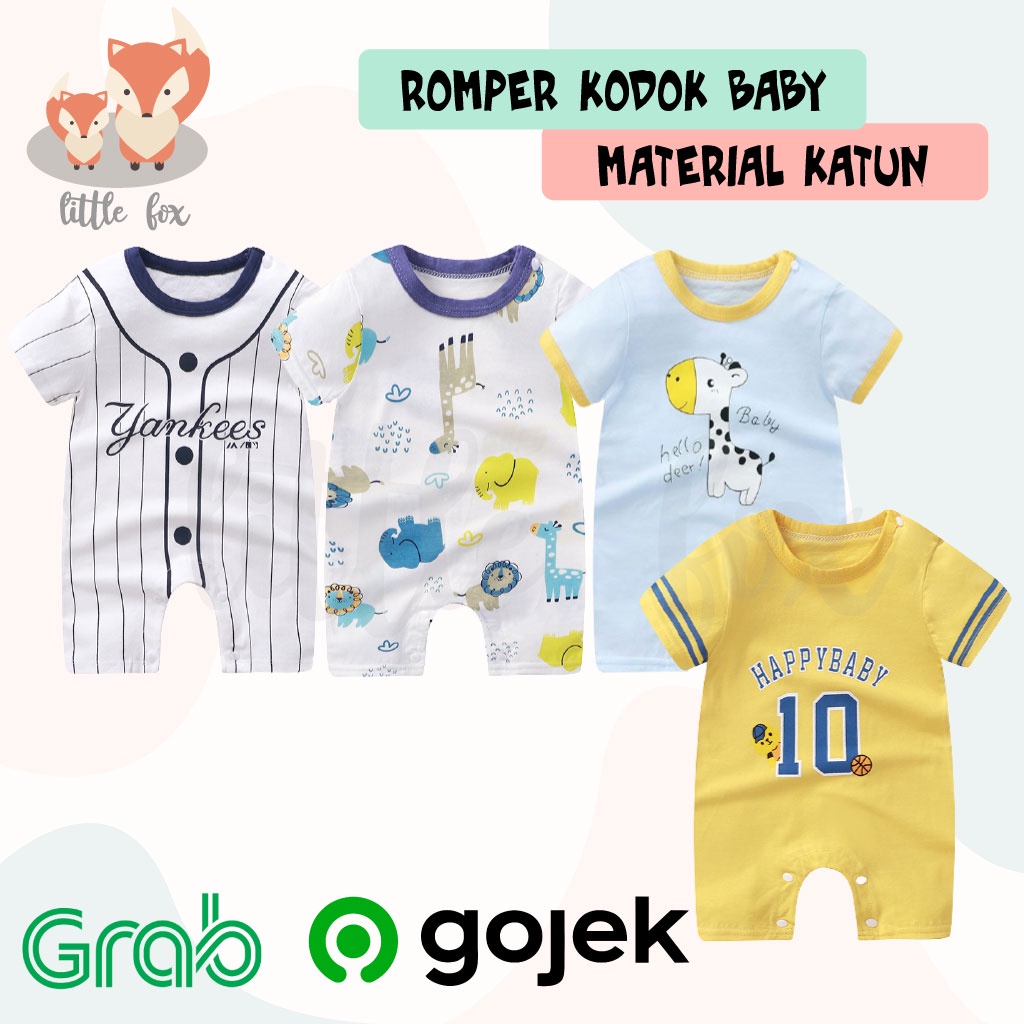 [ IMPORT] ROMPER BABY / JUMPER BAJU BAYI 0 - 1 TAHUN BAHAN KATUN LEMBUT NYAMAN LUCU