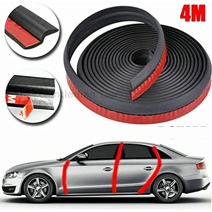 Roll Karet Seal Peredam Pintu Mobil 4Meter Car Strip  Kabin Kedap Suara Sound Proof