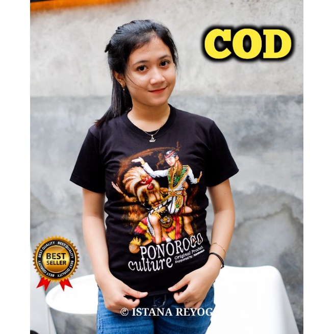 KAOS BUDAYA GANONG JATHIL / KAOS GANONGAN / KAOS JATHIL / KAOS REYOG / TOPENG GANONGAN ANAK