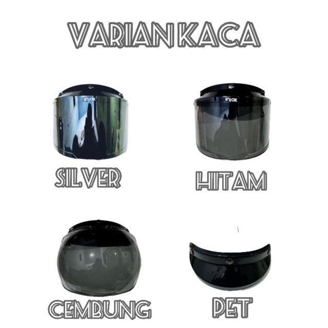 Helm BOGO retro kaca flat datar,,Kualitas SNI