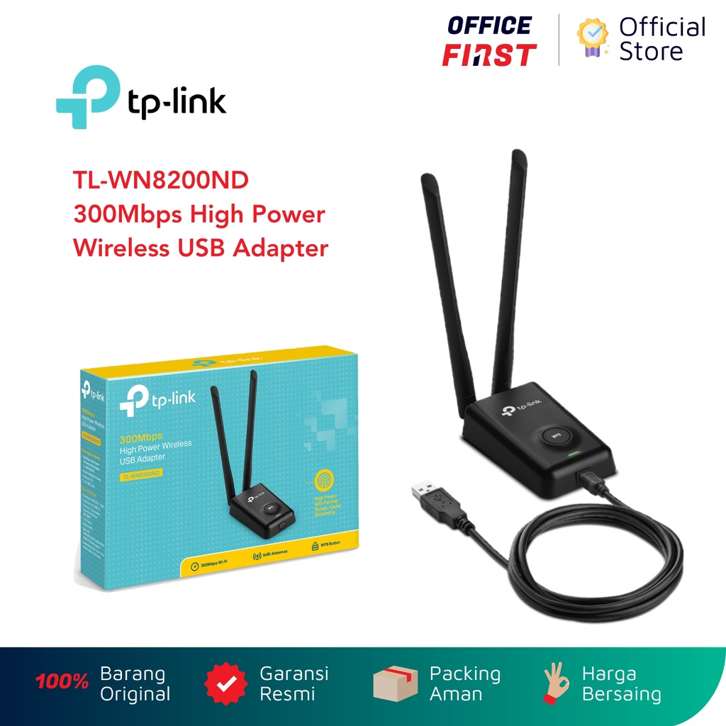 TP-Link TL-WN8200ND 300 Mbps High Power Wireless USB Adapter TP Link