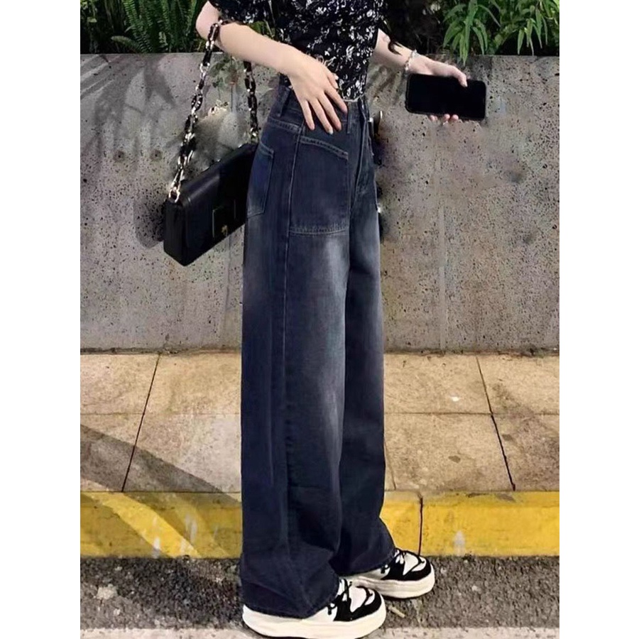 high waist kekinian korean style murah new celana jeans panjang wanita kulot