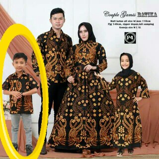 Batik Couple Keluarga Sania Ruffle Ori Ndoro Jowi Dnt