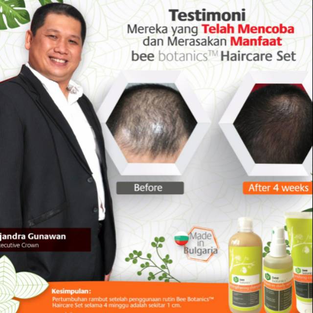 Bee botanical shampoo satu set lengkap