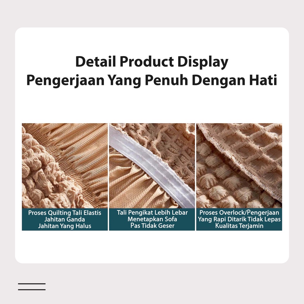 Cover Sofa Bed Sarung Sofa Bed Elastic Sofa Bed Cover With Skirt / Penutup Sarung Alas SofaBed Elastis Tebal Polos Renda