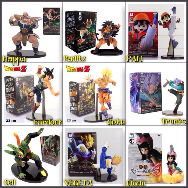 Action Figure Dragonball Scultures Goku VEGETA Cell Bardock Raditz Nappa