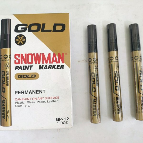 

MURAH SPIDOL PERMANENT SNOWMAN GOLD 12 PCS