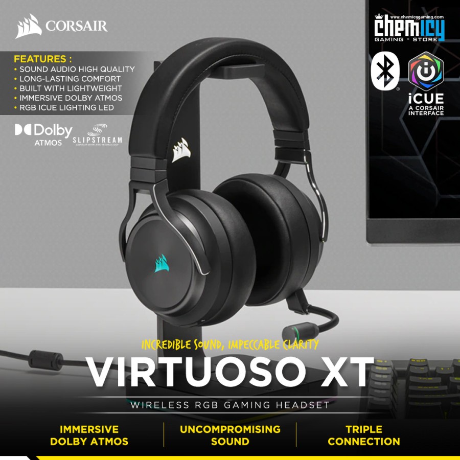 Corsair Virtuoso RGB Wireless XT High Fidelity 7.1 Gaming Headset