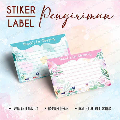 

STIKER PENGIRIMAN ⚫ STIKER ALAMAT ⚫ STIKER PENGIRIMAN ONLINE SHOP ⚫ LABEL PENGIRIMAN