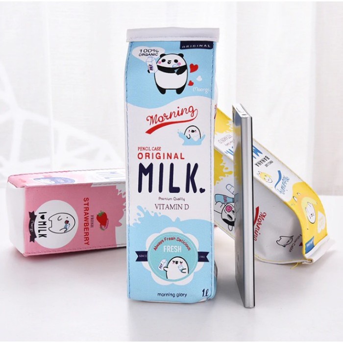 

KOTAK PENSIL SUSU SIMULA MILK BOTTLE PENCIL CASE STORAGE POUCH MX1007 BAHAN BERKUALITAS
