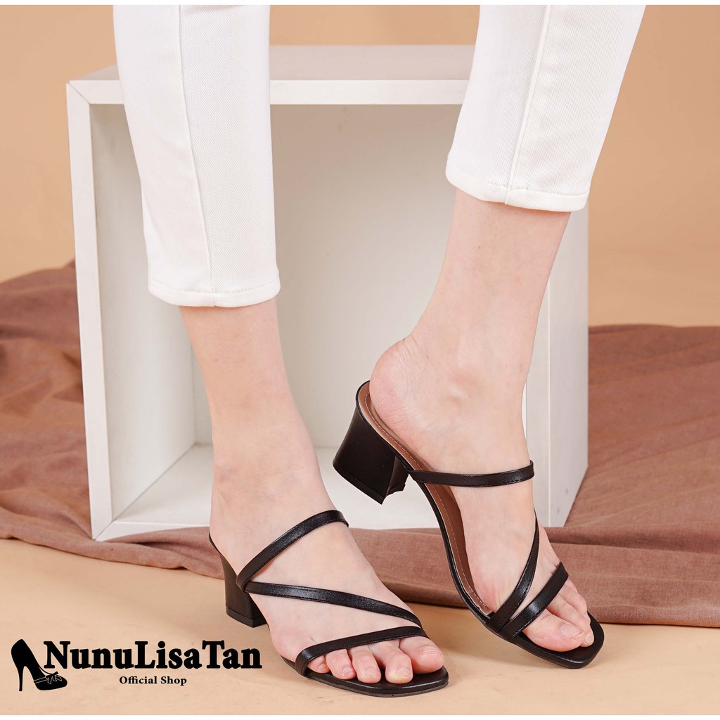 NunuLisaTan - Termurah High Heels Tahu 2 WARNA hitam mocca