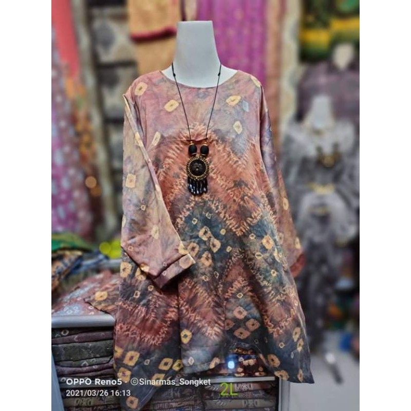 Tunik atasan jumputan Palembang