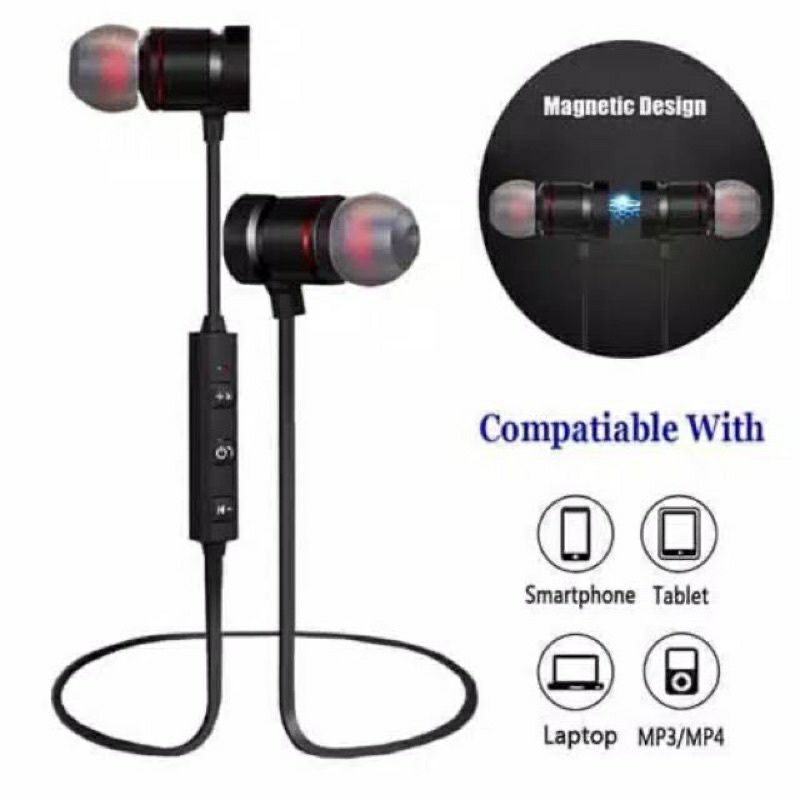 Headphone Bluetooth J Sport Magnet Wireless Magnetic headset handsfree earphone