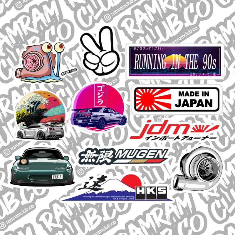 

STICKER PACK VINYL JDM JAPAN RACING 1 WATERPROOF STIKER TUMBLR