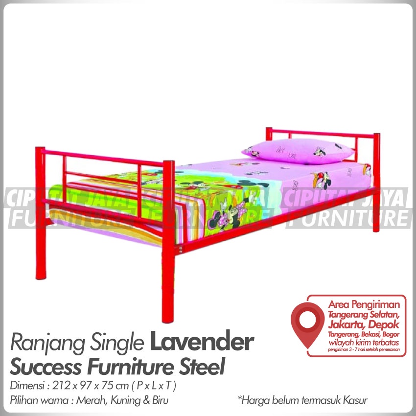 Ranjang Besi Success Lavender - Ranjang Single Lavender