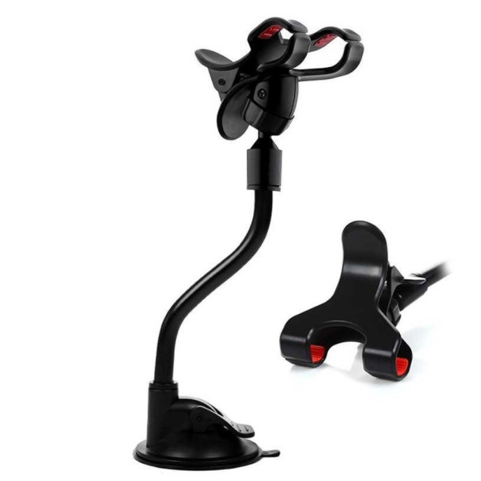 Car Holder HP Mobil Penjepit HP di Mobil Holder Tempel Hp Mobil Panjang Lazypod Mount Handphone GPS