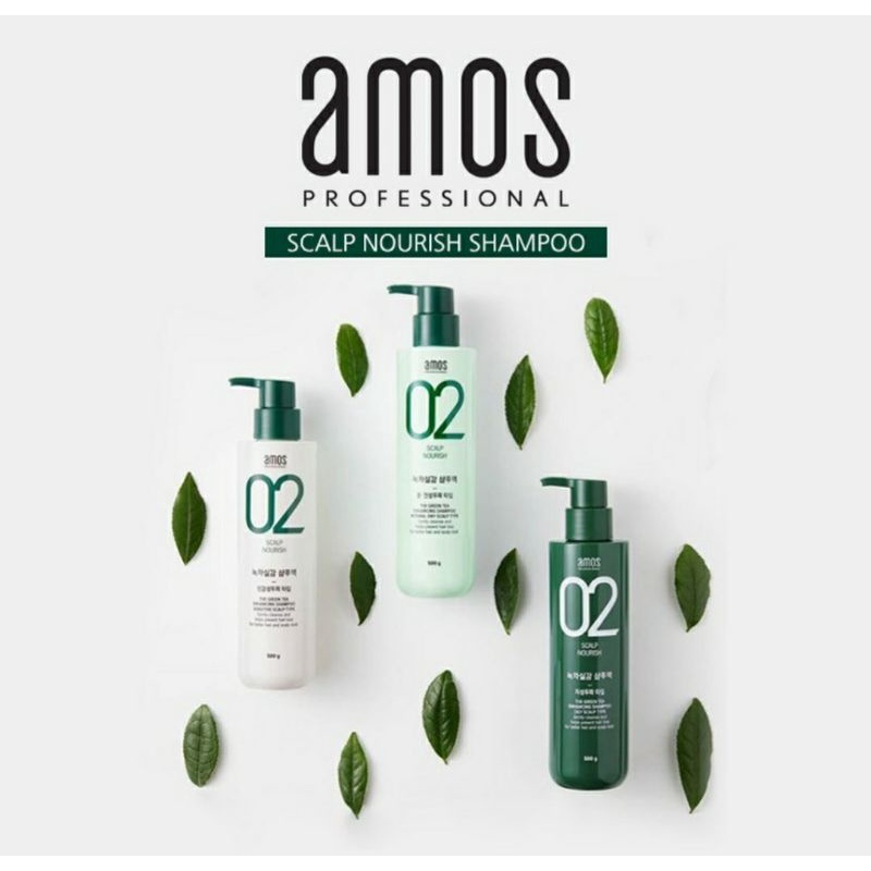 Amos Profesional Scalp Nourish The GreenTea_True Repair Shampoo 500g Ori 🇰🇷