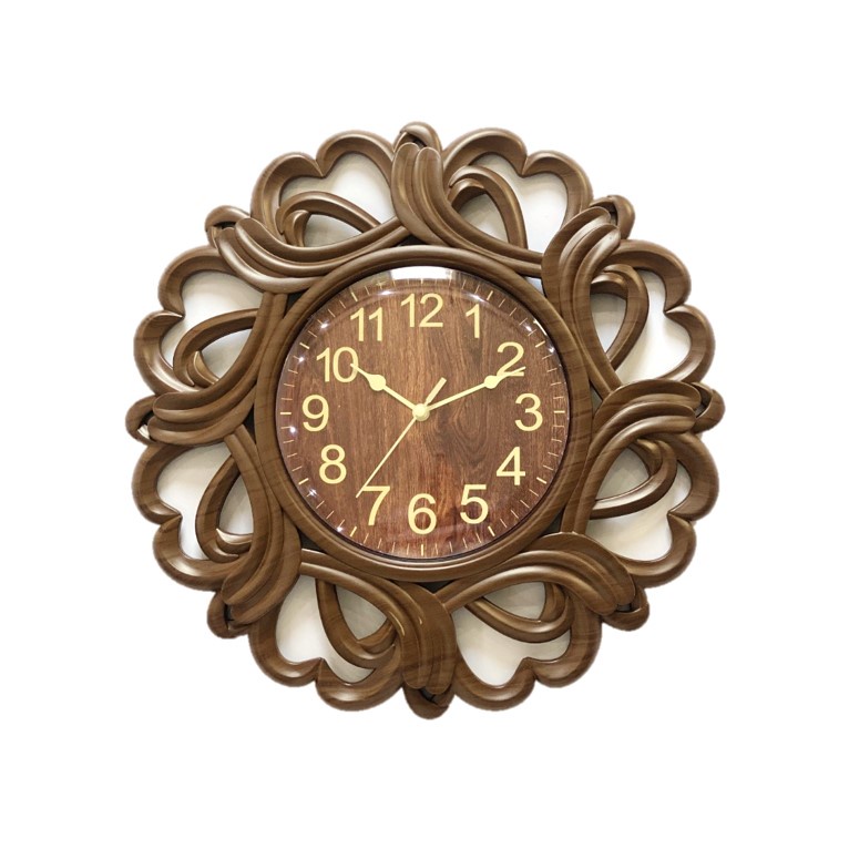 Jam Dinding Motif Kayu Classic Vintage Glow In The Dark Klasik Wall Clock 26cm Free Baterai