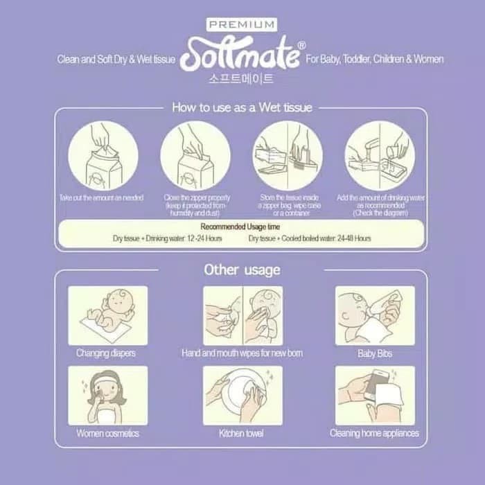 Makassar! Softmate Premium Tissue Wipes (160 LBR )