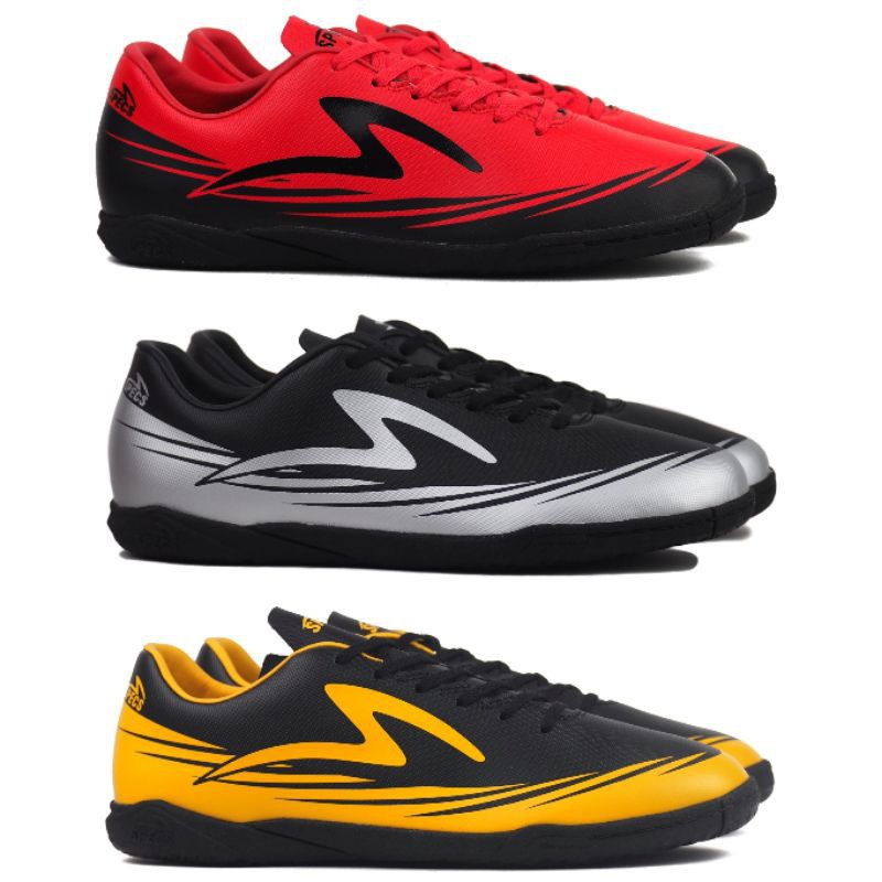 Sepatu Futsal Specs Sparta IN - Emperor Red Black Silver Sun Yellow Original
