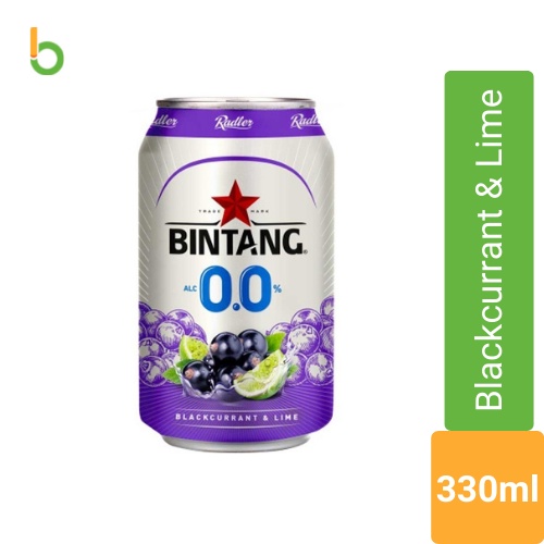 Bintang Radler 0.0% Blackcurrant & Lime Can 330 ml