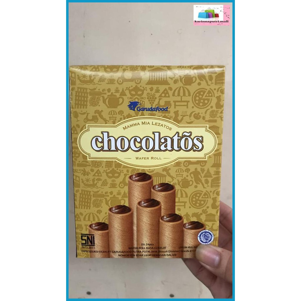 

E5Ewsfg- Chocolatos Wafer Roll 1 Box - 24 Pcs Dus Pak - Stick Murah Garuda Food 78Itjyhf-