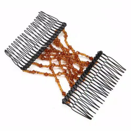 Laristerus79 Klip magic sisir sirkam rambut manik elastis hairdini metal fashion rambut