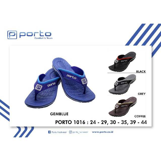 Porto Sandal Jepit Casual Pria 1016 B Size 30-35