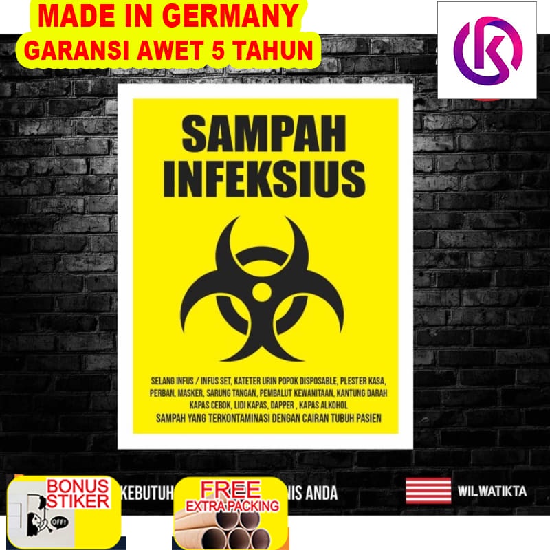 

Terlaris stiker rumah sakit sticker label tong sampah medis infeksius - Infeksius