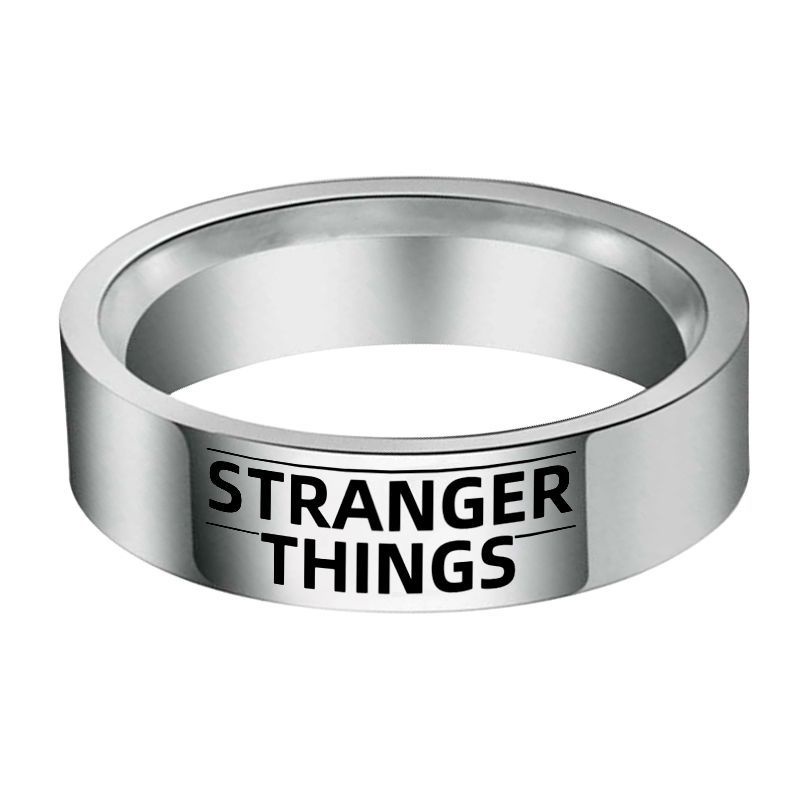 Cincin Bahan Stainless Steel Desain Stranger Things Rings Eddie Munson Eleven 011 Friends Don 't Lie I Believe