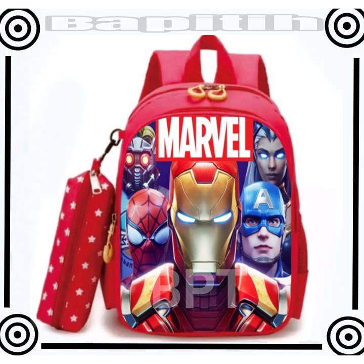 BPT Tas Ransel Anak Sekolah SD Laki Laki Spiderman Captain America Kode 1358 065 Perempuan Unicorn LOL