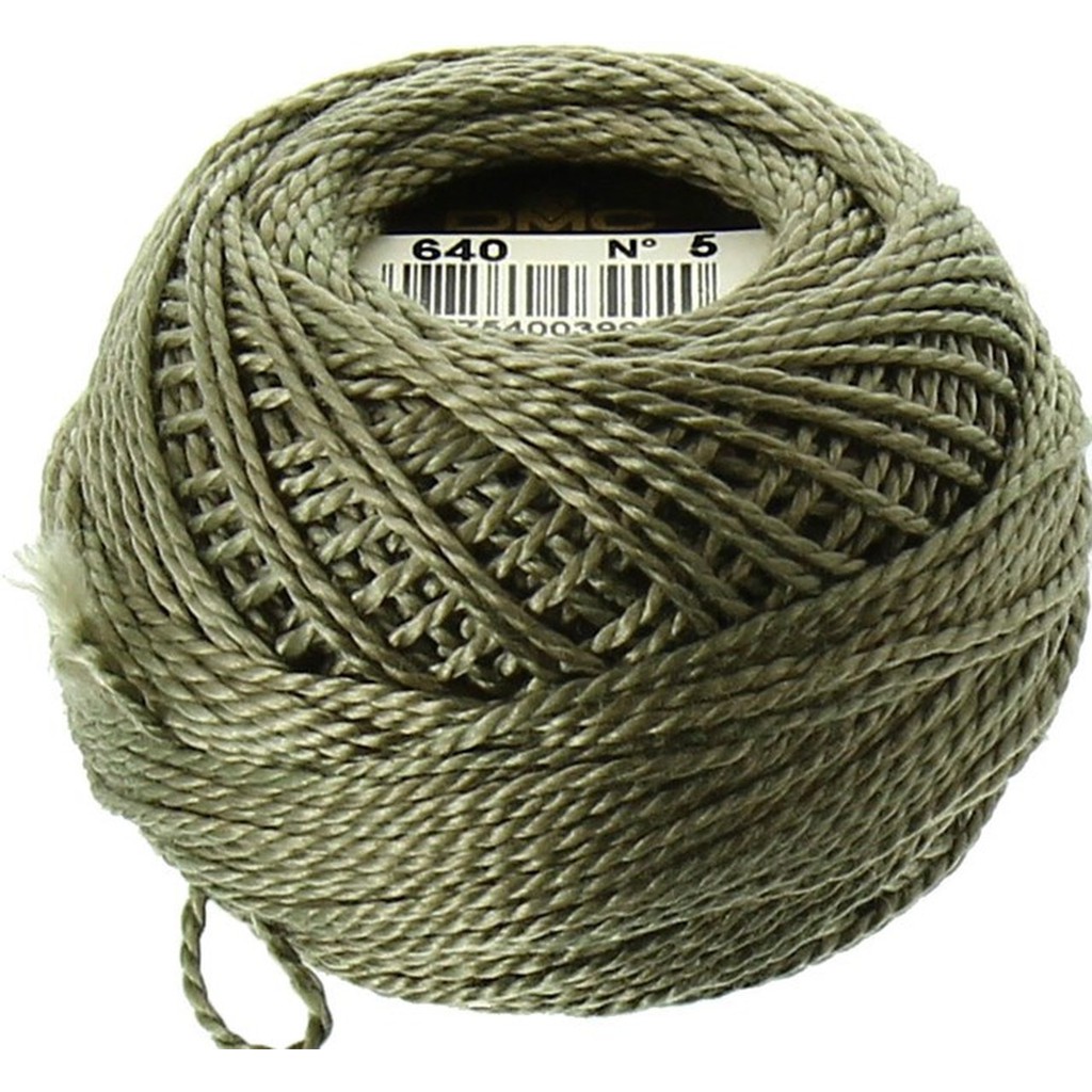 Benang Sulam DMC Art 116 Cotton Perle Pearl Ball Size 5 Kode 640