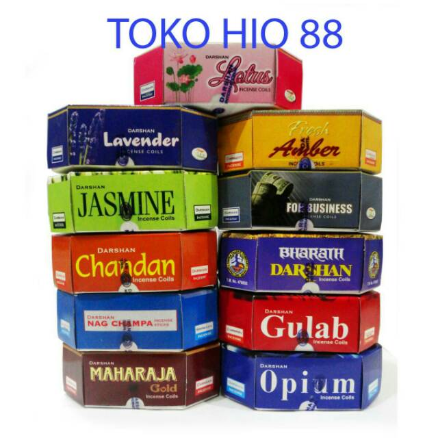 Hio Lingkar / Lilit / Coils India Merk Darshan Incense Aromateraphy