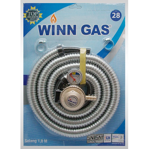 Winn Gas 28 Selang Flexible Winn 1.8 Meter + Regulator Meter