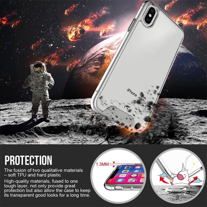 Casing Space Untuk Iphone14 13 Pro MAX 12 Pro MAX 11 Pro MAX Casing Transparan level Untuk iPhone 6 6s 78 Plus XR X XS MAX SE 2020 Casing Anti Jatuh Mewah Dengan Box