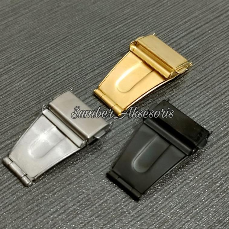 [MGD. 59333] Buckle Pengait Cantekan Tali Jam Rantai Mirage Bekel Pengunci Tali Rante dan Kulit 12mm