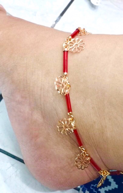 Gelang kaki wanita permata gelang kaki lapis emas xuping