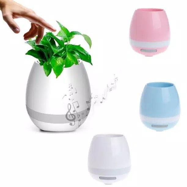 Smart creative music 7led touch sensitive flower pot vase