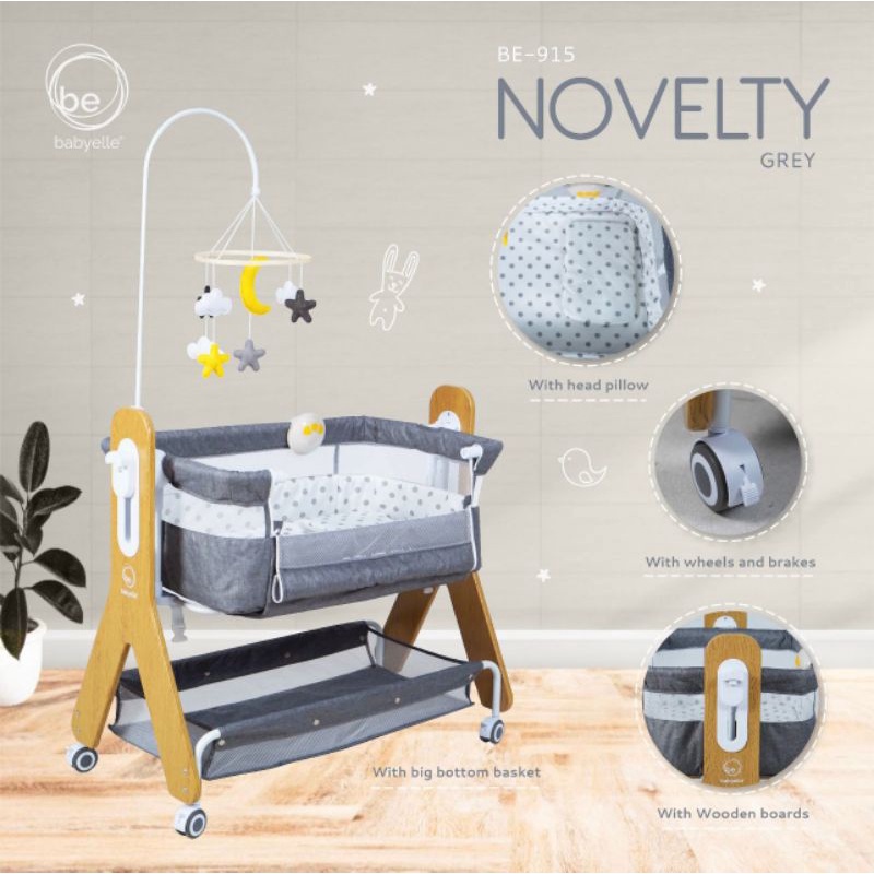 Baby Box Babyelle Novelty BE915 Bed Side/ Box Tempat Tidur Bayi