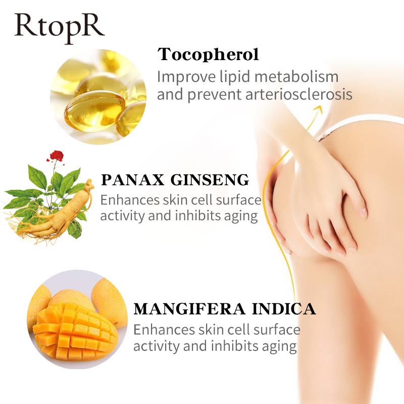 RtopR Sexy Buttock Enhancement Cream Body Skin Care Hip Firming Cream Whitening Moisturizing Anti-Aging Buttock Treatment Mango