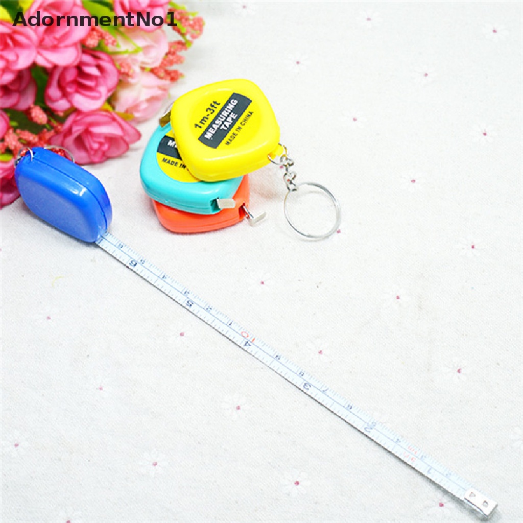 (AdornmentNo1) 2pcs Gantungan Kunci Meteran Mini Retractable Portable