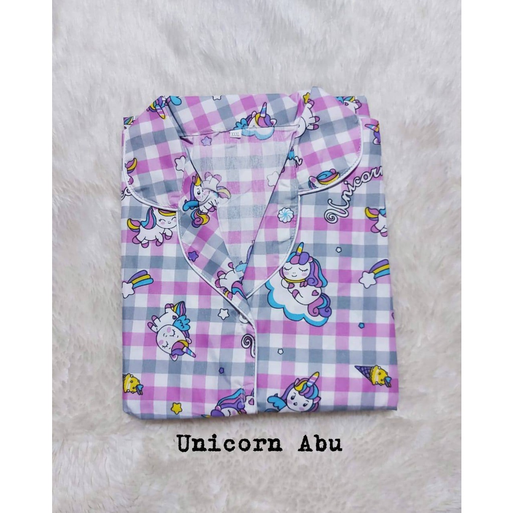 Setelan Piyama Baju Tidur PP Super Jumbo Ld 140 Cm No Tipu Tipu-UNICORN TOSCA