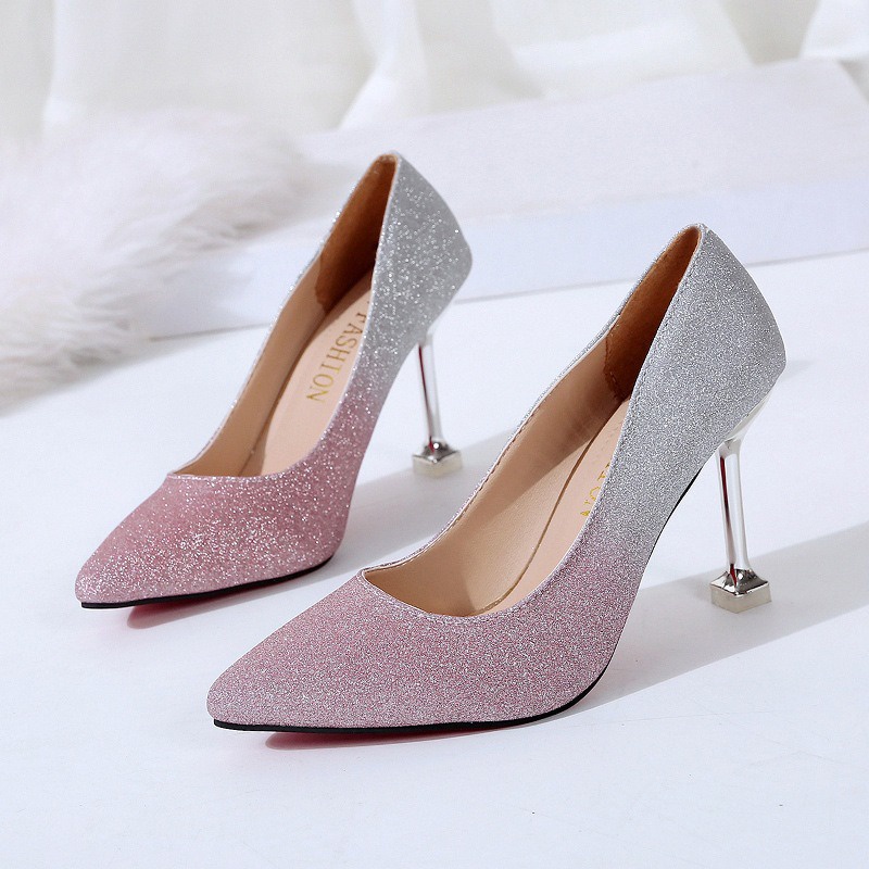 Sepatu High Heels Cewek Sepatu Kerja Hak Tinggi  Wanita Import Spatu Pesta Perempuan Formal SH-014