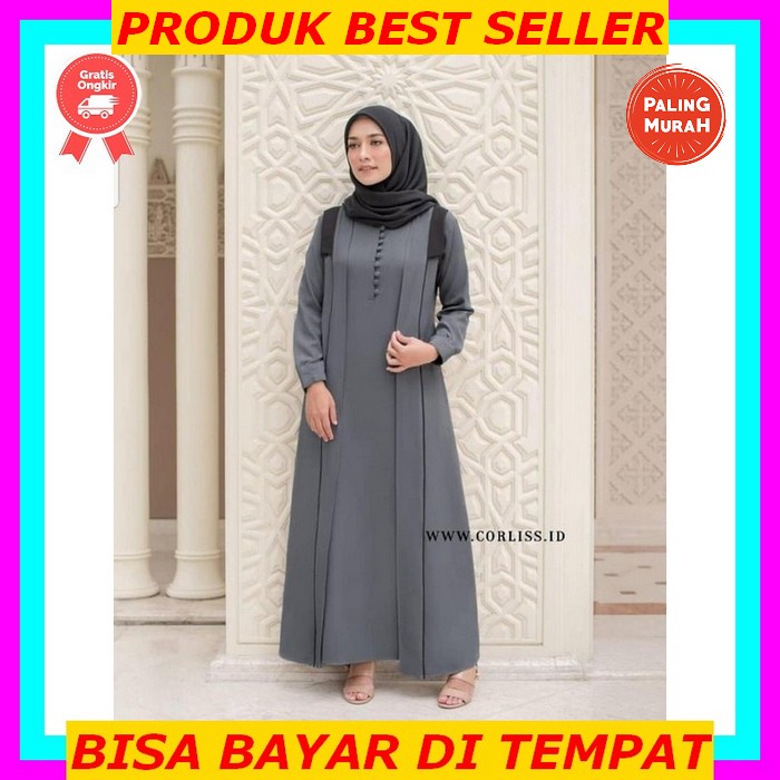 Baju Wanita Remaja Gamis Terbaru 2022 / Ir Fashion / Termurah / Gamis Set Outer / Model Uwais / Mode