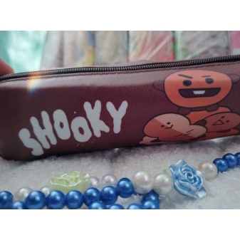 KOTAK PENSIL MOTIF BTS BT21 LUCU UNIK TEMPAT ALAT TULIS MURAH-SHOOKY