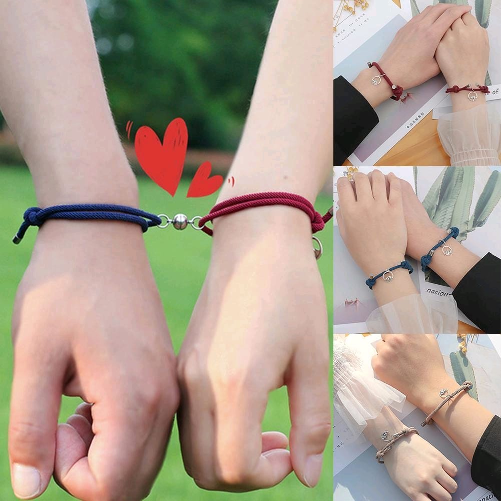 GELANG COUPLE H333  ISI 1 PASANGAN MAGNET GUNUNG OMBAK ACC