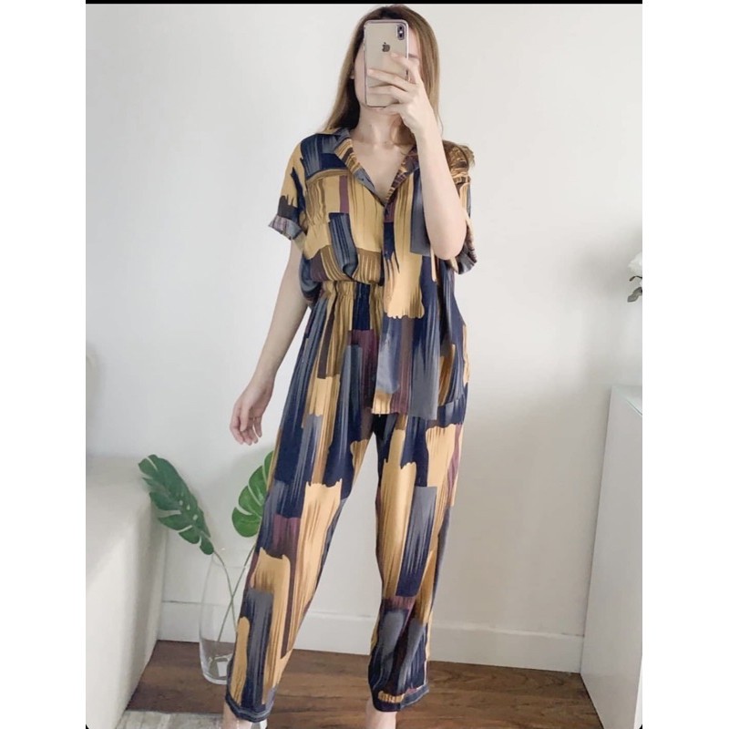 DAILY SET RAYON tiedye- HOMEY SET FIT Xl - PAJAMA SET RAYON -  PIYAMA RAYON-3